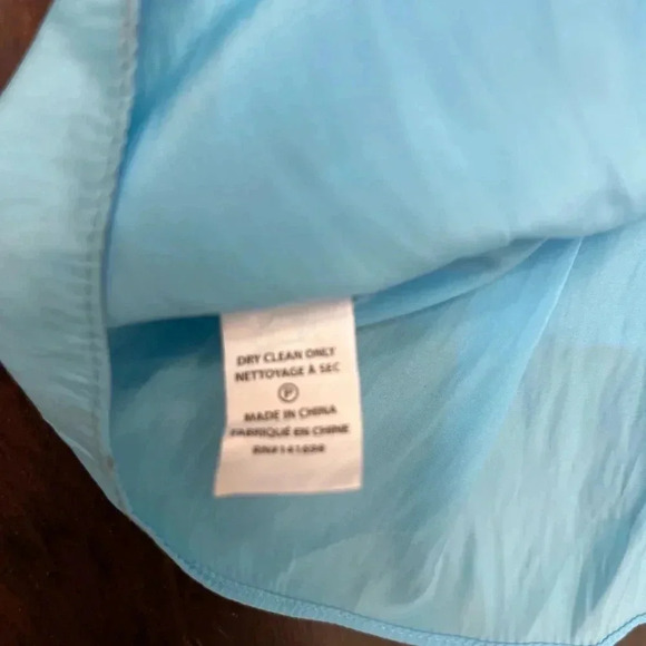 Ramy Brook Hudson Dress Size Small Tropical Blue Halter Tie Top Tiered Ruffle - Picture 7 of 12